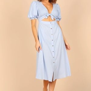 Petal & Pup NWT BELLE button up dress-blue